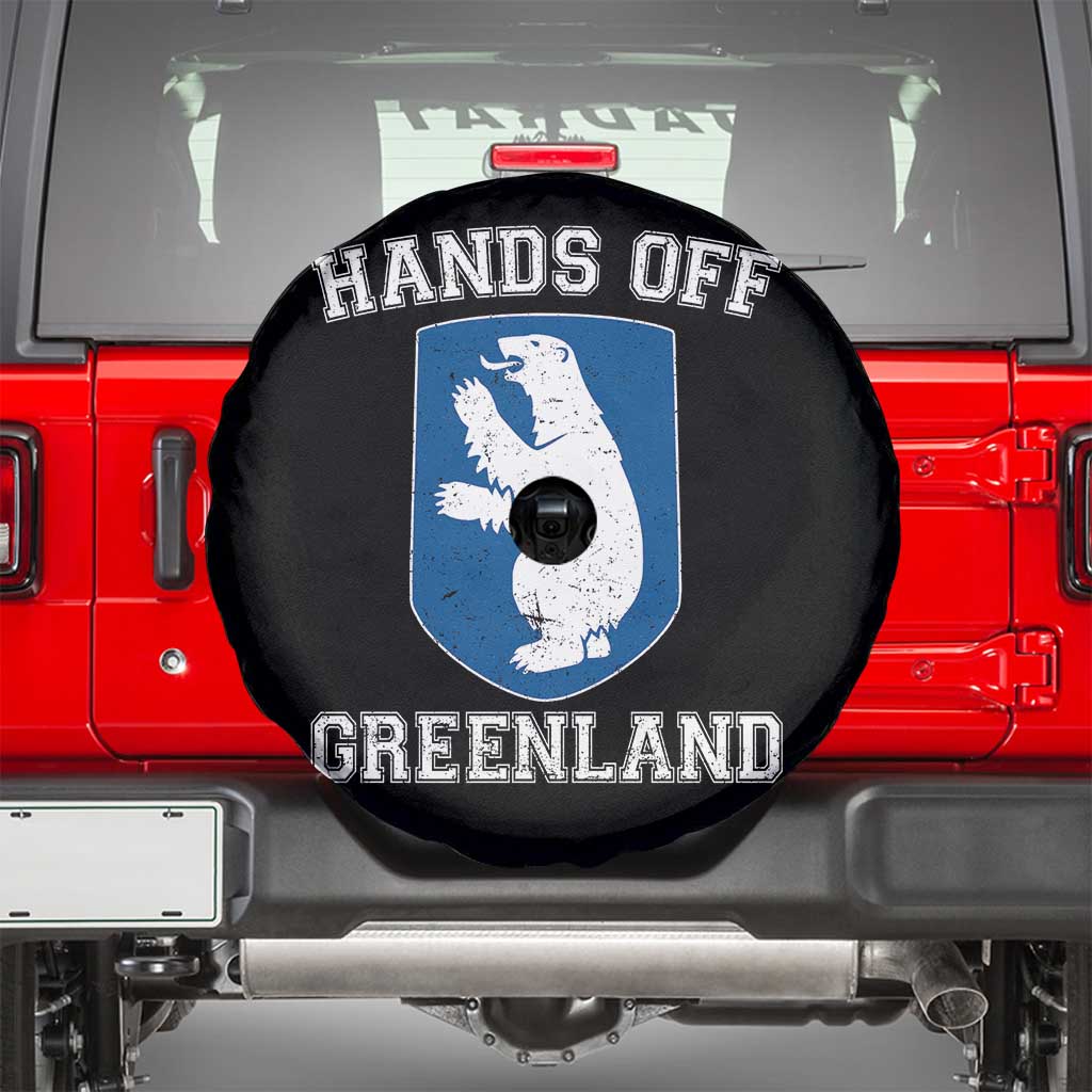 Hands Off Greenland Spare Tire Cover Polar Bear Vintage Political Protest TS10 Black Print Your Wear