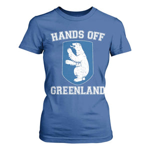 Hands Off Greenland T Shirt For Women Polar Bear Vintage Political Protest TS10 Royal Blue Print Your Wear