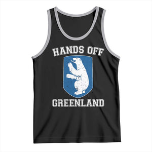 Hands Off Greenland Tank Top Polar Bear Vintage Political Protest TS10 Black Athletic Heather Print Your Wear