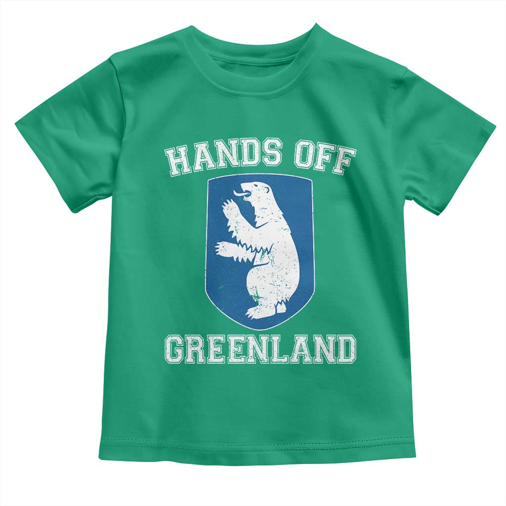Hands Off Greenland Toddler T Shirt Polar Bear Vintage Political Protest TS10 Irish Green Print Your Wear