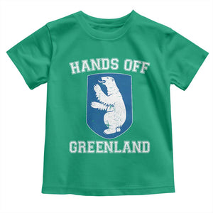 Hands Off Greenland Toddler T Shirt Polar Bear Vintage Political Protest TS10 Irish Green Print Your Wear
