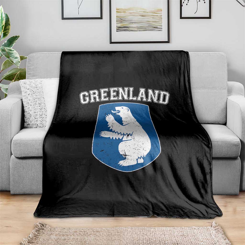 Greenland Throw Blanket Polar Bear Vintage Political Protest TS10 Print Your Wear