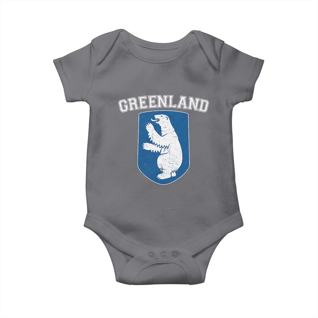 Greenland Baby Onesie Polar Bear Vintage Political Protest TS10 Charcoal Print Your Wear