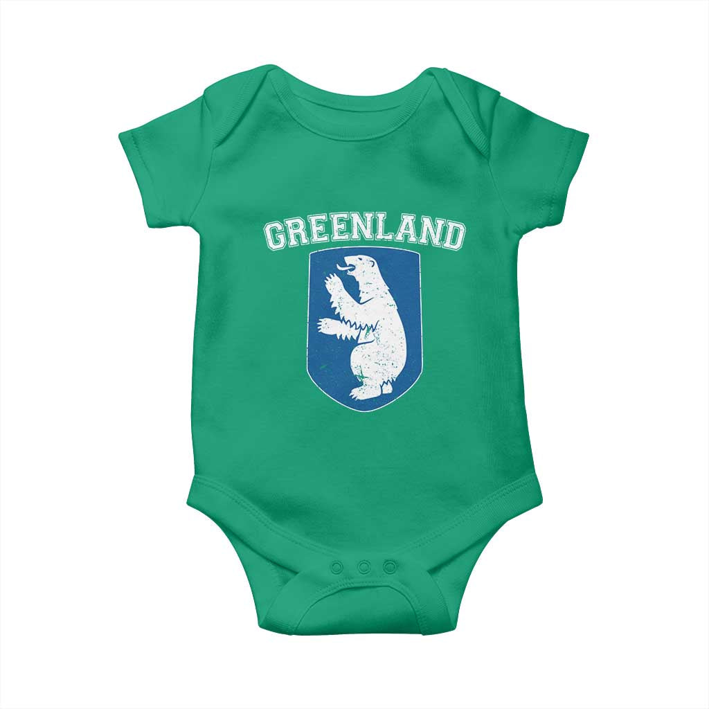 Greenland Baby Onesie Polar Bear Vintage Political Protest TS10 Irish Green Print Your Wear