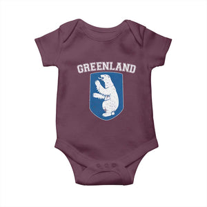 Greenland Baby Onesie Polar Bear Vintage Political Protest TS10 Maroon Print Your Wear