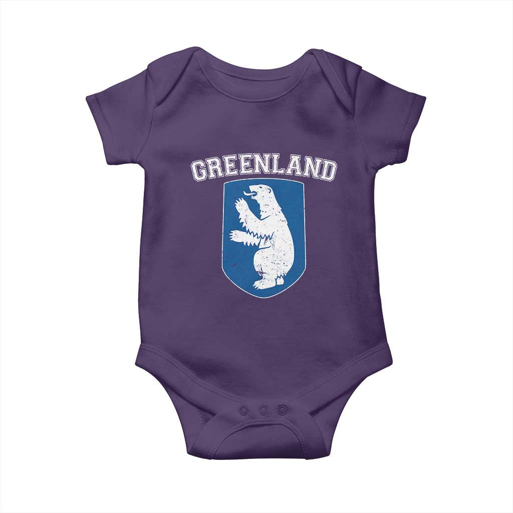 Greenland Baby Onesie Polar Bear Vintage Political Protest TS10 Purple Print Your Wear