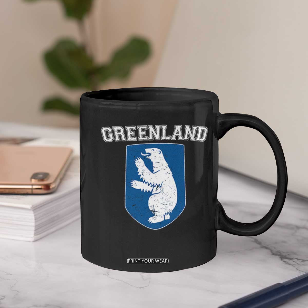 Greenland Coffee Mug Polar Bear Vintage Political Protest TS10 Print Your Wear