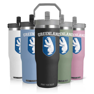 Greenland Flip Straw Tumbler Polar Bear Vintage Political Protest TS10 Print Your Wear