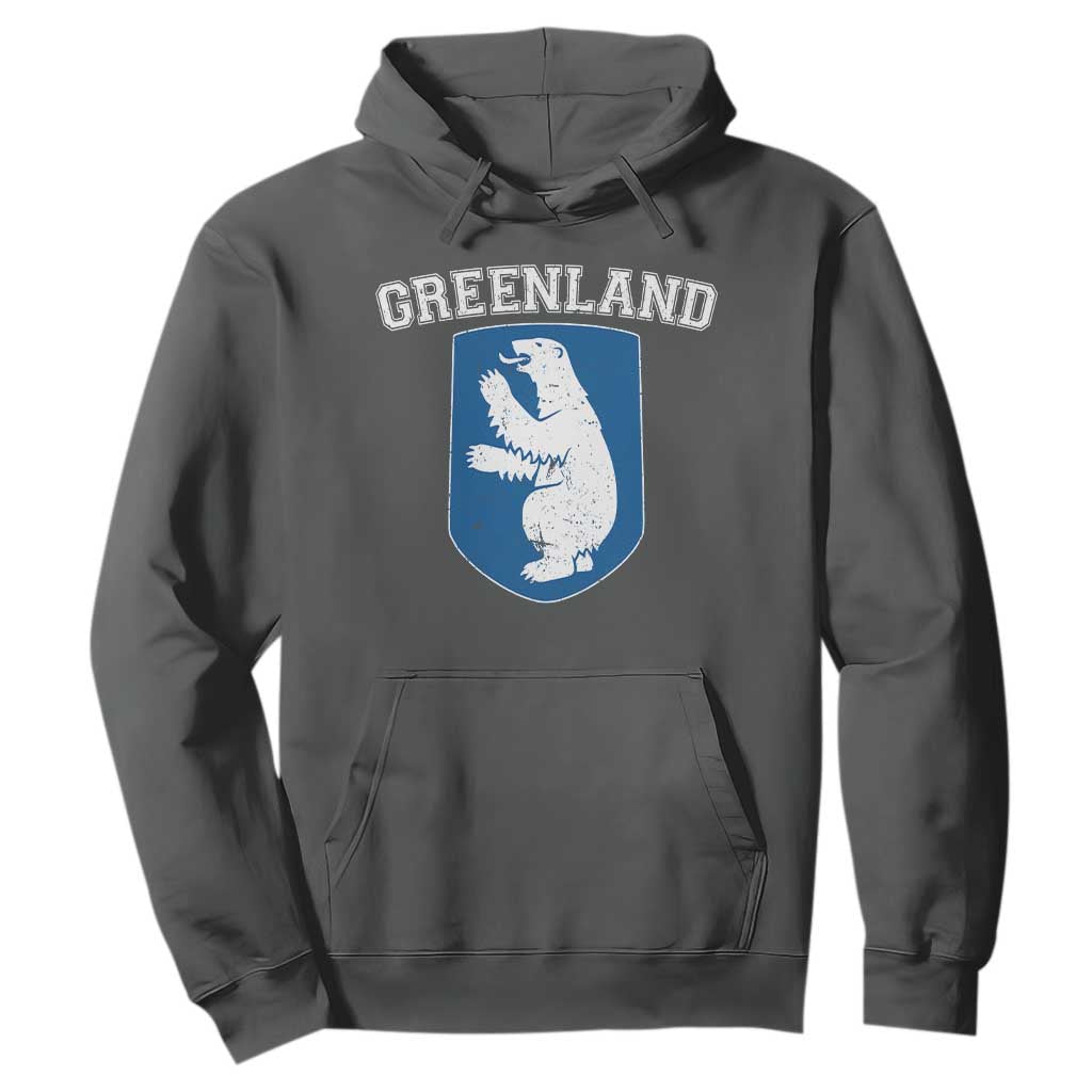Greenland Hoodie Polar Bear Vintage Political Protest TS10 Dark Heather Print Your Wear