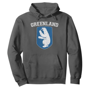 Greenland Hoodie Polar Bear Vintage Political Protest TS10 Dark Heather Print Your Wear