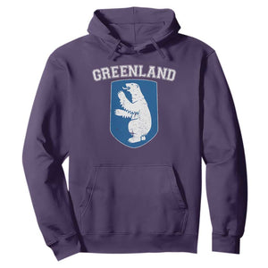 Greenland Hoodie Polar Bear Vintage Political Protest TS10 Purple Print Your Wear