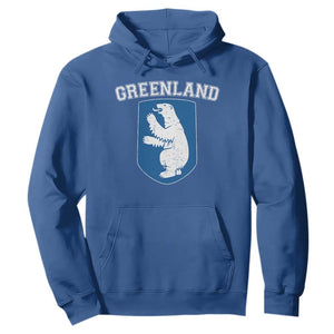 Greenland Hoodie Polar Bear Vintage Political Protest TS10 Royal Blue Print Your Wear
