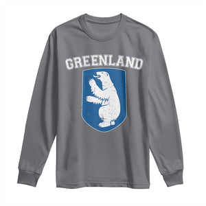Greenland Long Sleeve Shirt Polar Bear Vintage Political Protest TS10 Charcoal Print Your Wear