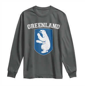 Greenland Long Sleeve Shirt Polar Bear Vintage Political Protest TS10 Dark Heather Print Your Wear