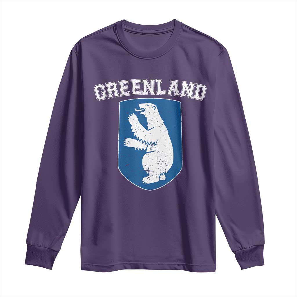 Greenland Long Sleeve Shirt Polar Bear Vintage Political Protest TS10 Purple Print Your Wear