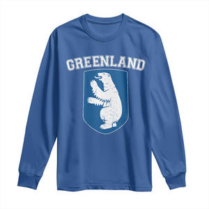 Greenland Long Sleeve Shirt Polar Bear Vintage Political Protest TS10 Royal Blue Print Your Wear