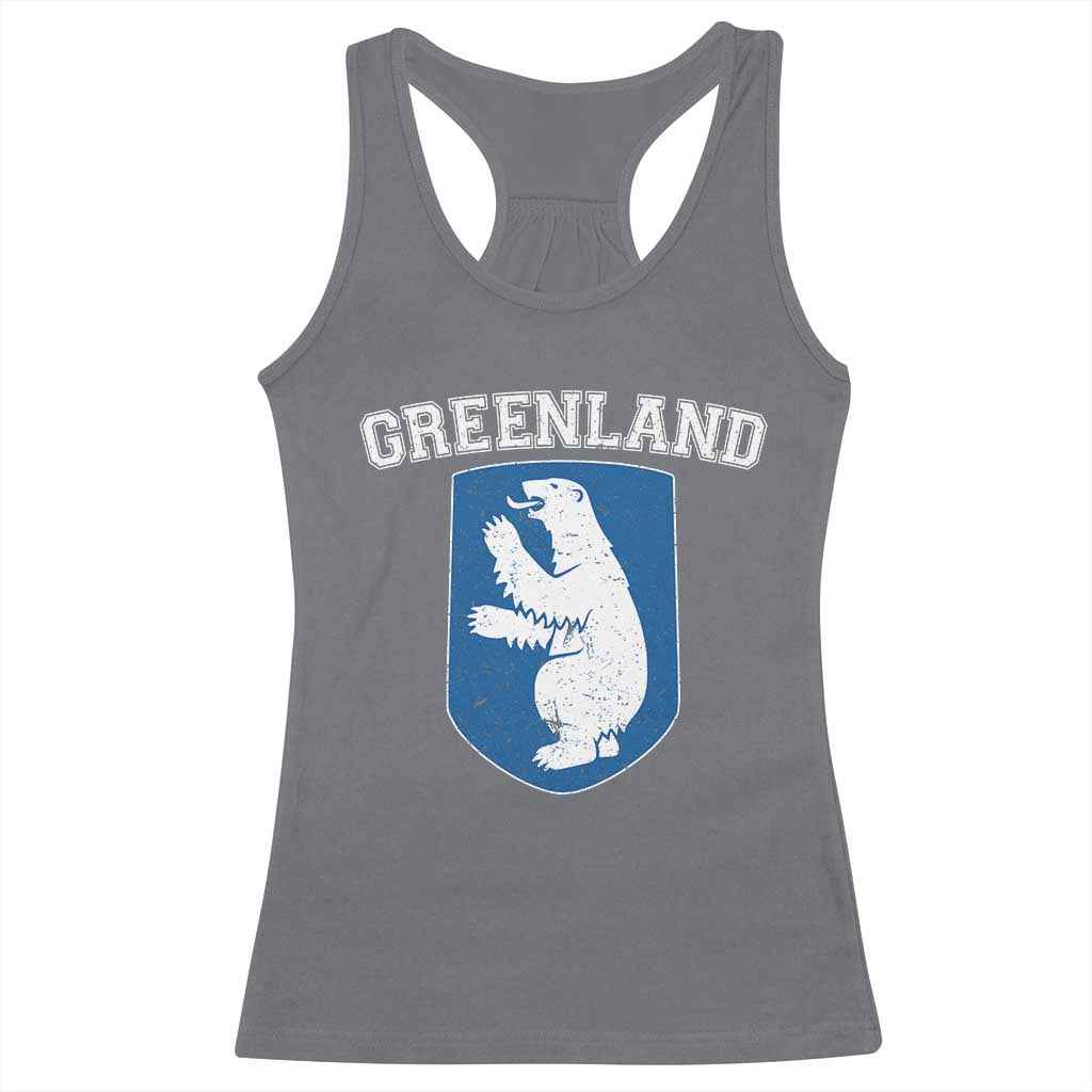 Greenland Racerback Tank Top Polar Bear Vintage Political Protest TS10 Charcoal Print Your Wear