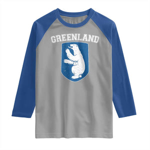 Greenland Raglan Shirt Polar Bear Vintage Political Protest TS10 Sport Gray Royal Print Your Wear