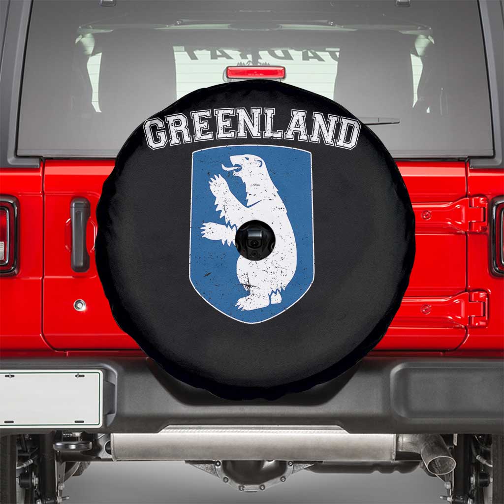 Greenland Spare Tire Cover Polar Bear Vintage Political Protest TS10 Black Print Your Wear