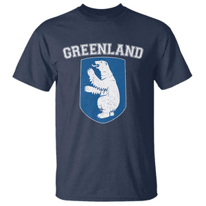 Greenland T Shirt Polar Bear Vintage Political Protest TS10 Navy Print Your Wear