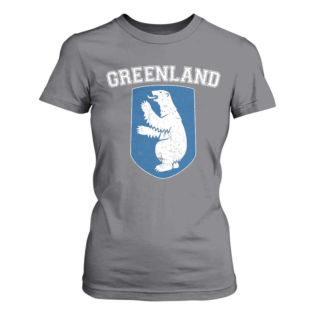 Greenland T Shirt For Women Polar Bear Vintage Political Protest TS10 Charcoal Print Your Wear