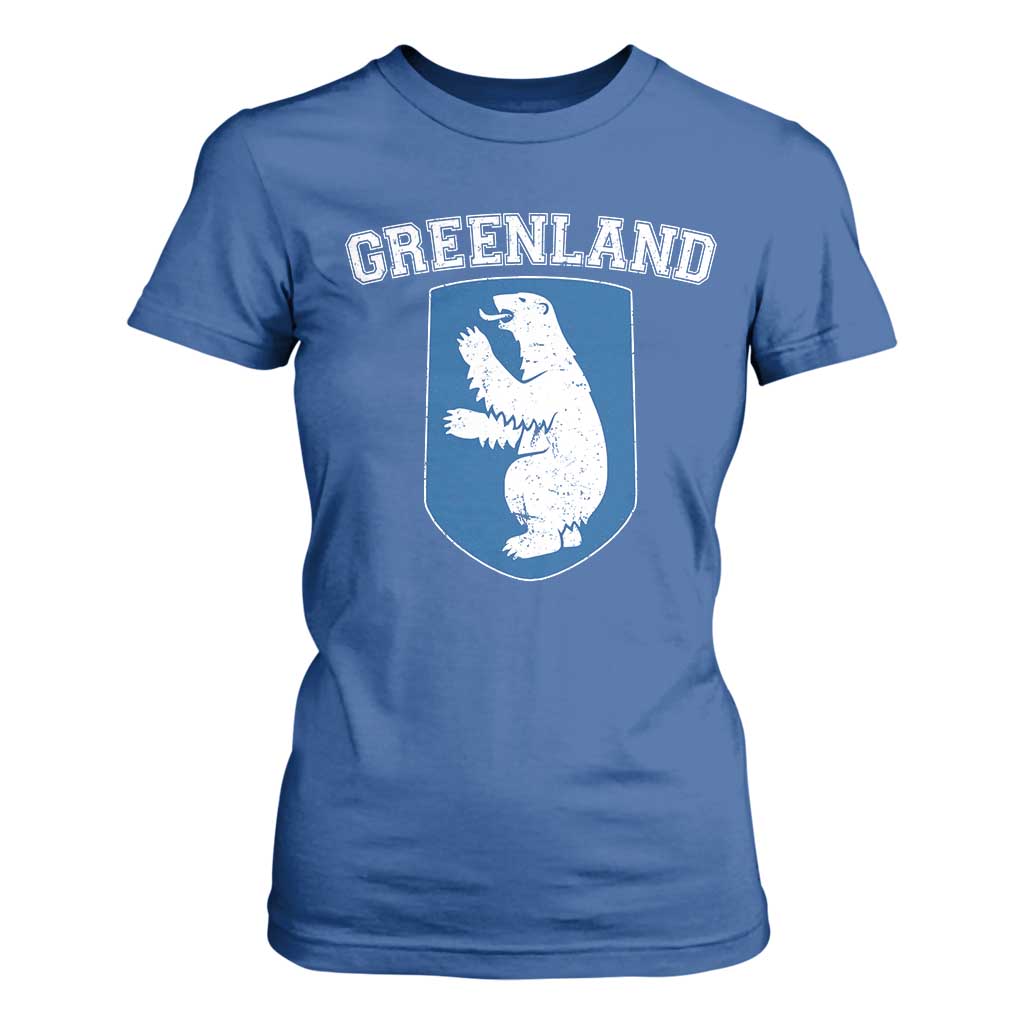 Greenland T Shirt For Women Polar Bear Vintage Political Protest TS10 Royal Blue Print Your Wear