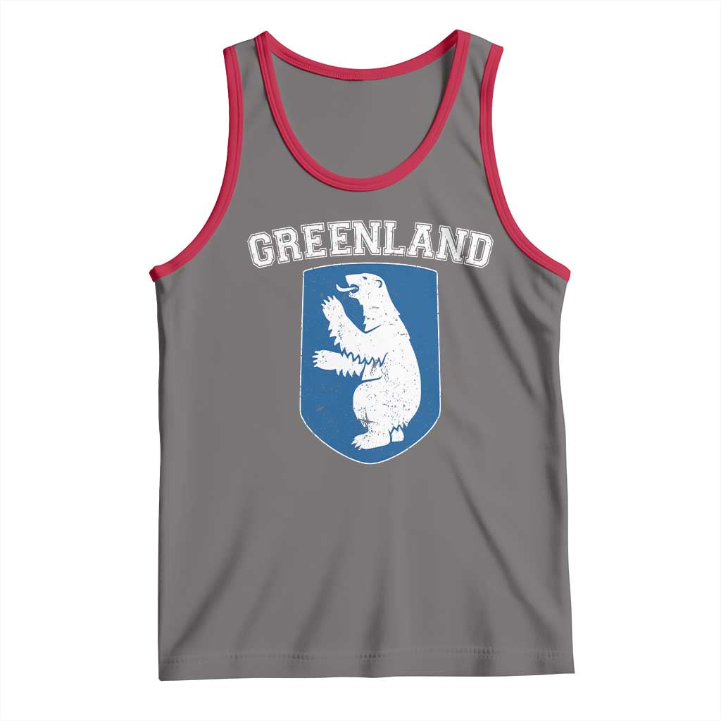 Greenland Tank Top Polar Bear Vintage Political Protest TS10 Deep Heather Red Print Your Wear