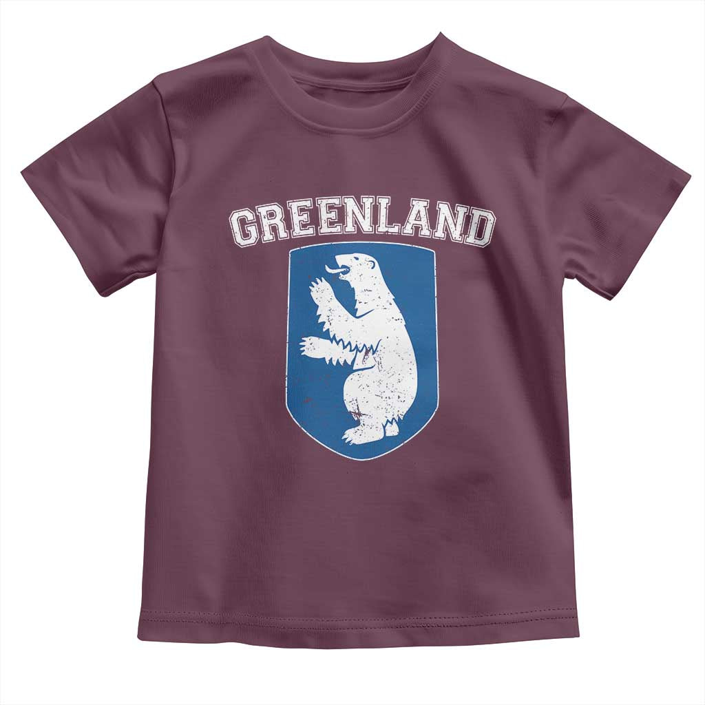 Greenland Toddler T Shirt Polar Bear Vintage Political Protest TS10 Maroon Print Your Wear