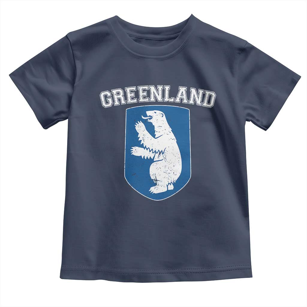 Greenland Toddler T Shirt Polar Bear Vintage Political Protest TS10 Navy Print Your Wear