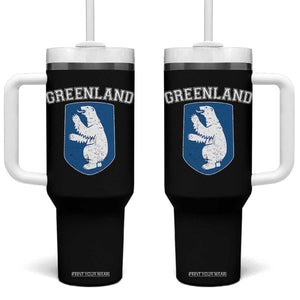 Greenland Tumbler With Handle Polar Bear Vintage Political Protest TS10 One Size: 40 oz Black Print Your Wear