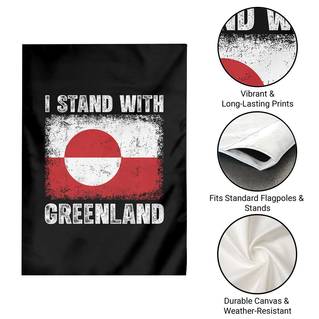 I Stand With Greenland Garden Flag Grunge Flag TS10 Print Your Wear