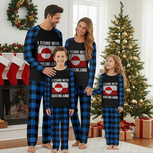 I Stand With Greenland Plaid Pajama Set Grunge Flag TS10 Blue Plaid Print Your Wear
