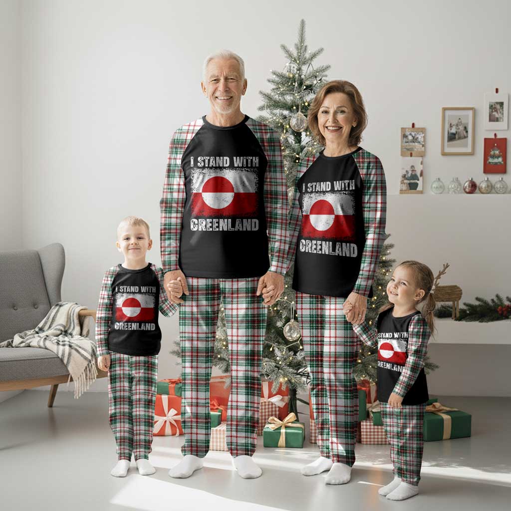 I Stand With Greenland Plaid Pajama Set Grunge Flag TS10 Christmas Plaid Print Your Wear