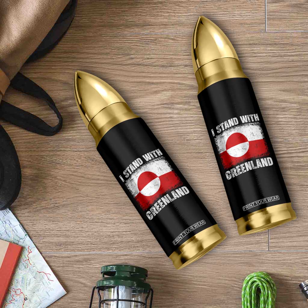 I Stand With Greenland Bullet Tumbler Grunge Flag TS10 Print Your Wear