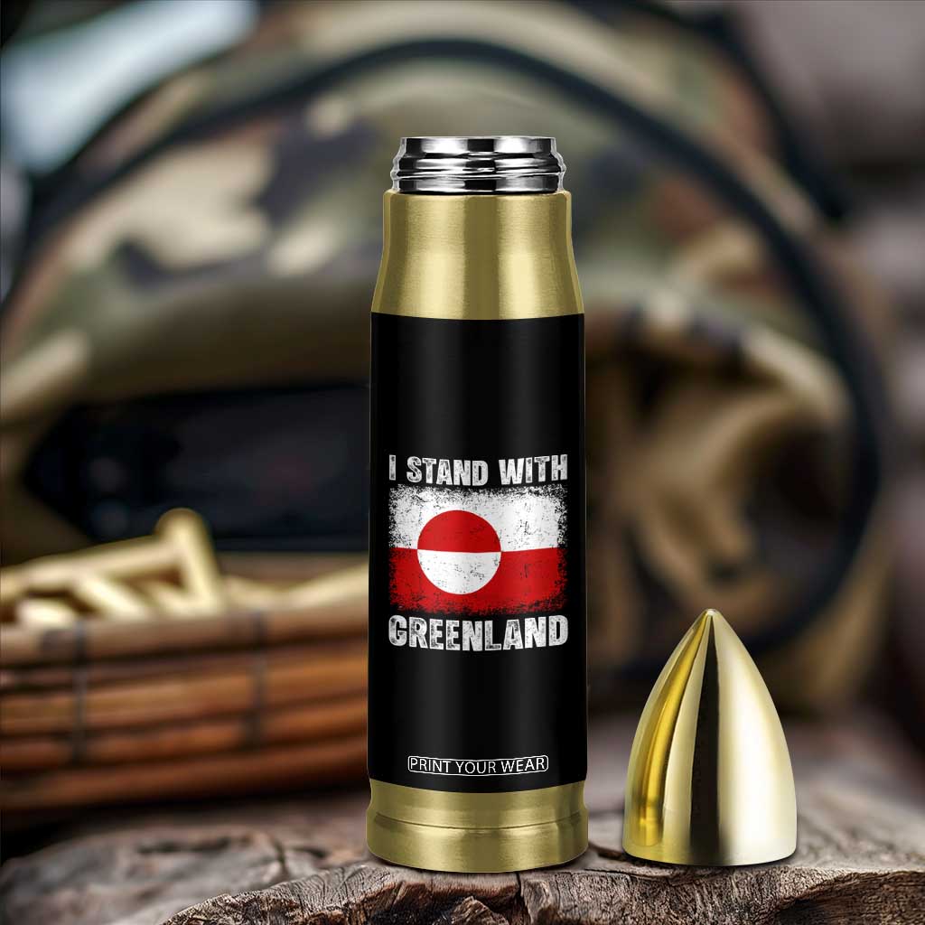 I Stand With Greenland Bullet Tumbler Grunge Flag TS10 Print Your Wear