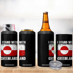 I Stand With Greenland 4 in 1 Can Cooler Tumbler Grunge Flag TS10 Print Your Wear