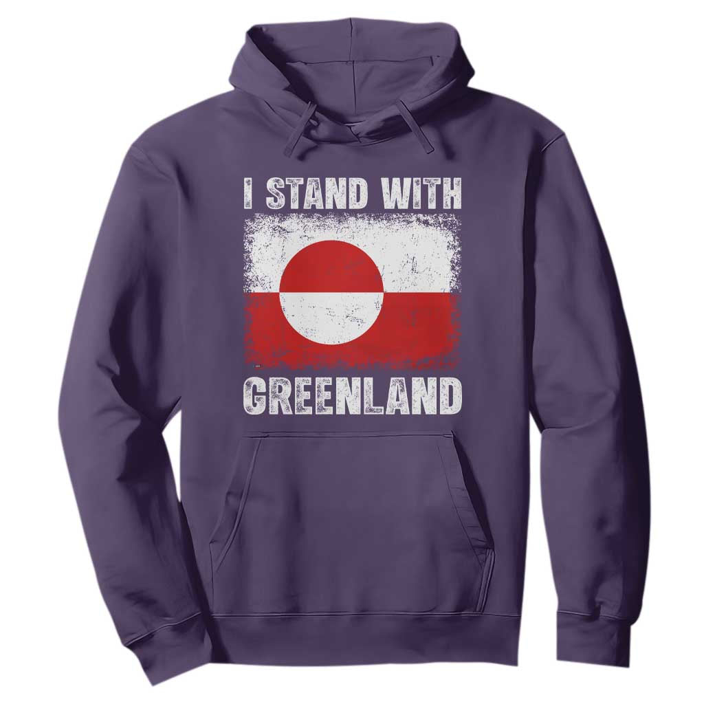 I Stand With Greenland Hoodie Grunge Flag TS10 Purple Print Your Wear