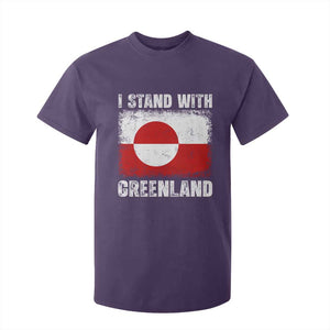 I Stand With Greenland T Shirt For Kid Grunge Flag TS10 Purple Print Your Wear