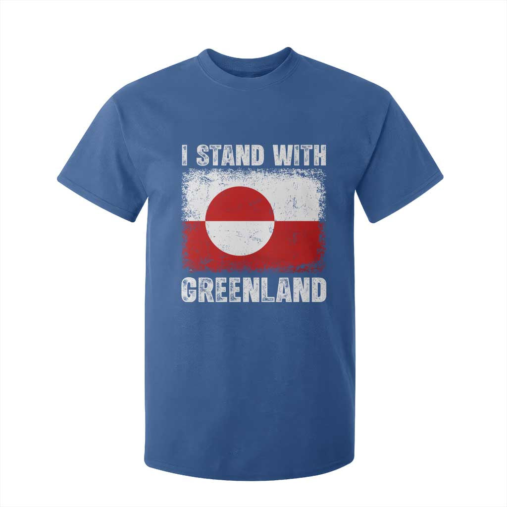 I Stand With Greenland T Shirt For Kid Grunge Flag TS10 Royal Blue Print Your Wear