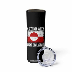 I Stand With Greenland Skinny Tumbler Grunge Flag TS10 Print Your Wear