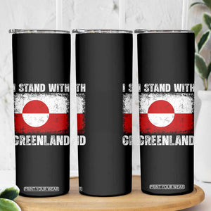 I Stand With Greenland Skinny Tumbler Grunge Flag TS10 Print Your Wear