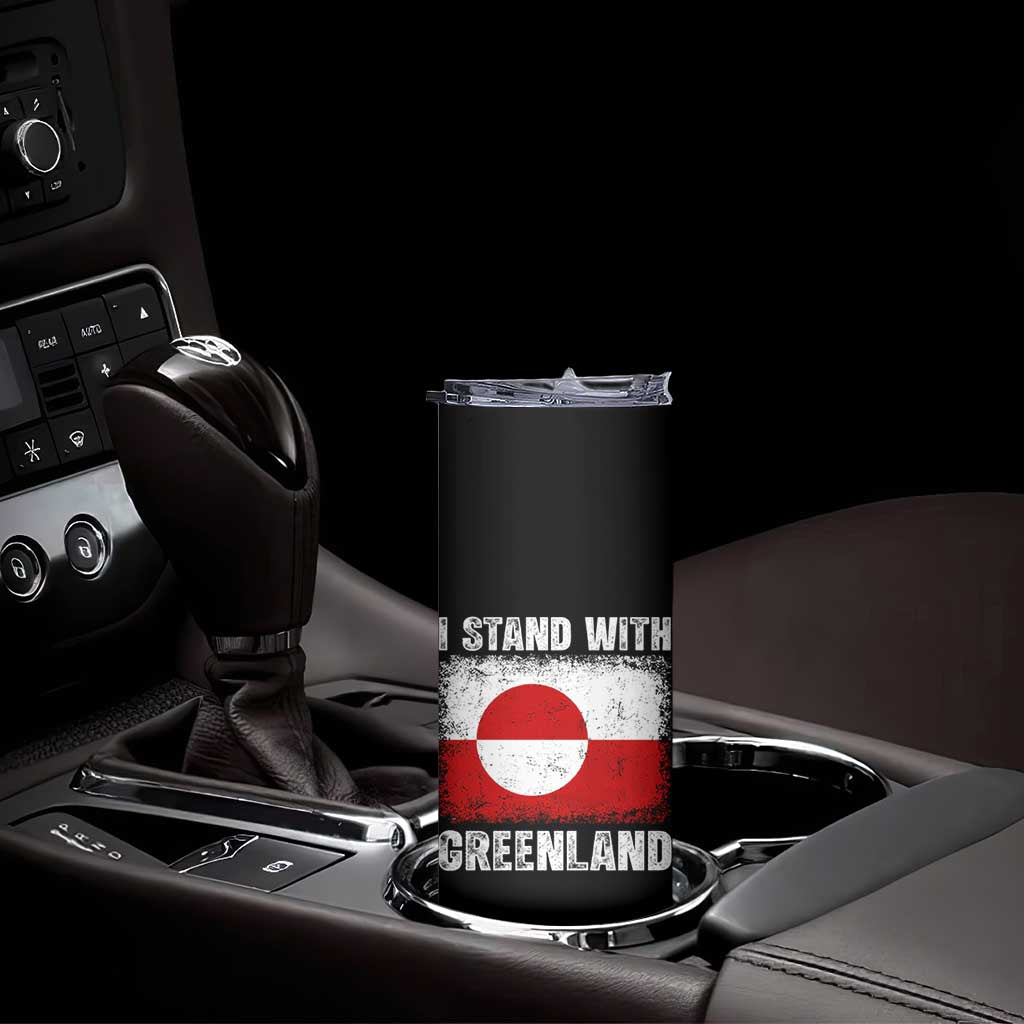I Stand With Greenland Skinny Tumbler Grunge Flag TS10 Print Your Wear