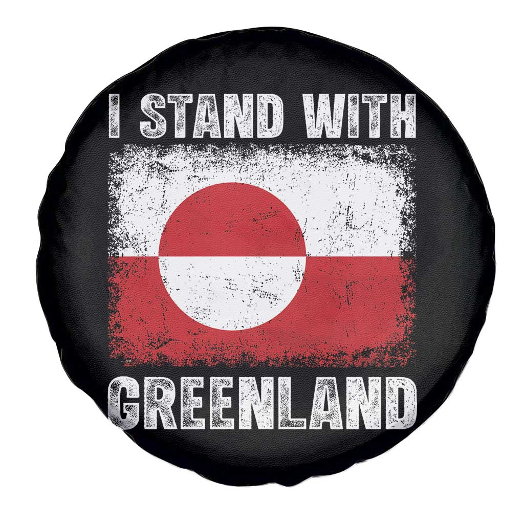 I Stand With Greenland Spare Tire Cover Grunge Flag TS10 Print Your Wear