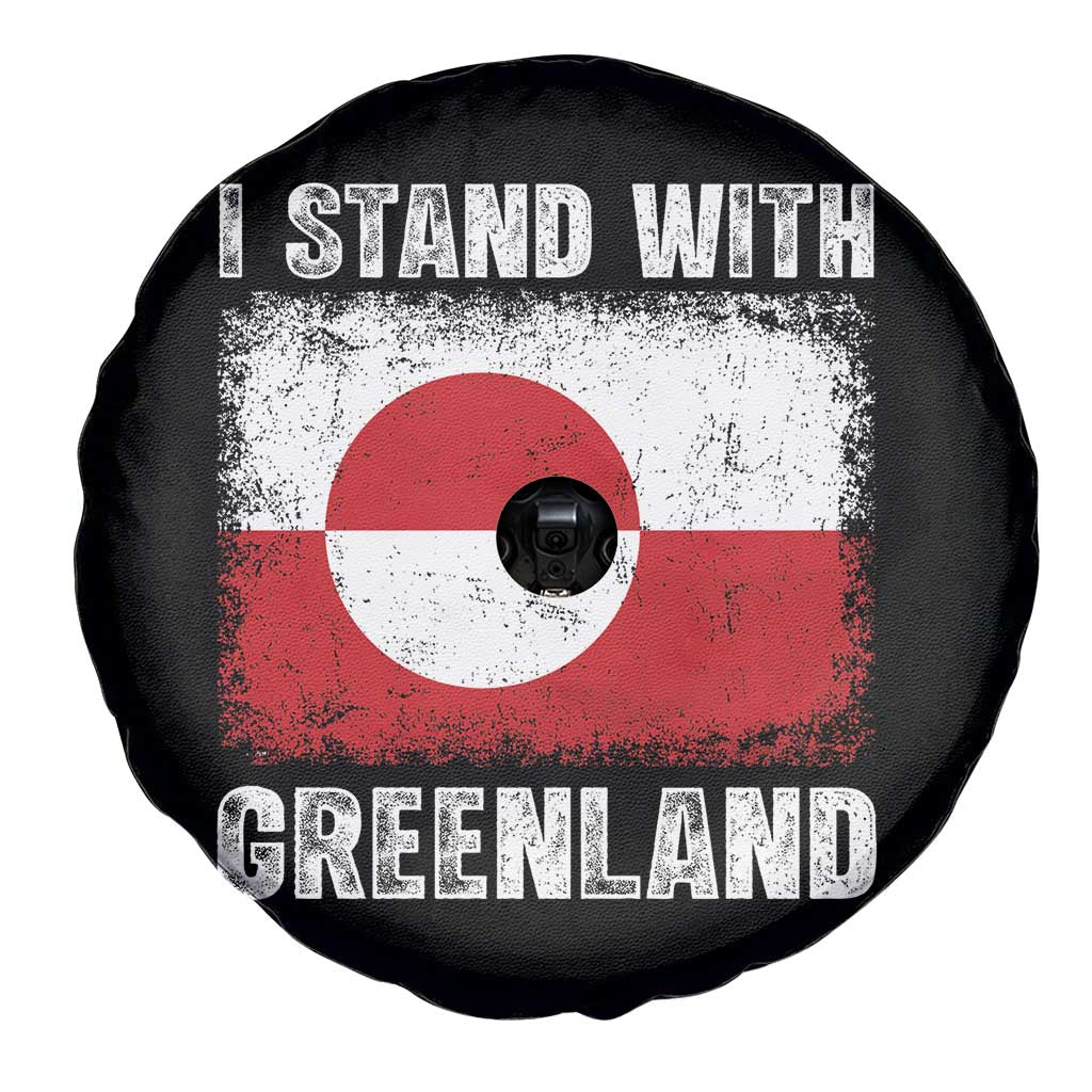 I Stand With Greenland Spare Tire Cover Grunge Flag TS10 Print Your Wear