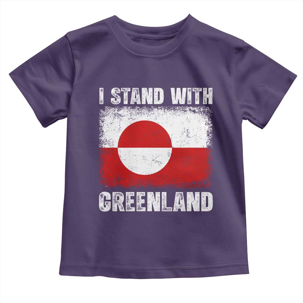 I Stand With Greenland Toddler T Shirt Grunge Flag TS10 Purple Print Your Wear