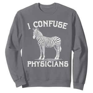 Rare Disease Awereness Sweatshirt Zebra Ribbon Cancer Warrior Gift TS10 Charcoal Print Your Wear