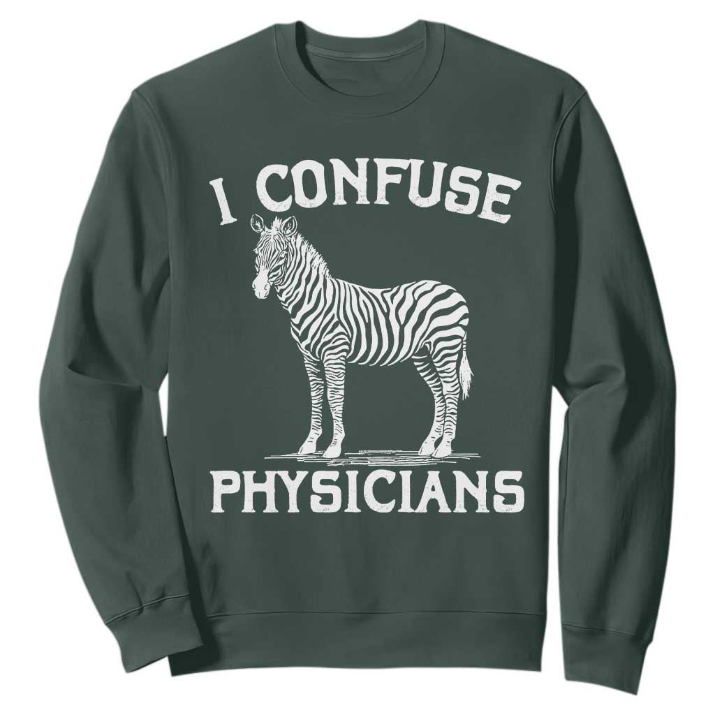 Rare Disease Awereness Sweatshirt Zebra Ribbon Cancer Warrior Gift TS10 Dark Forest Green Print Your Wear