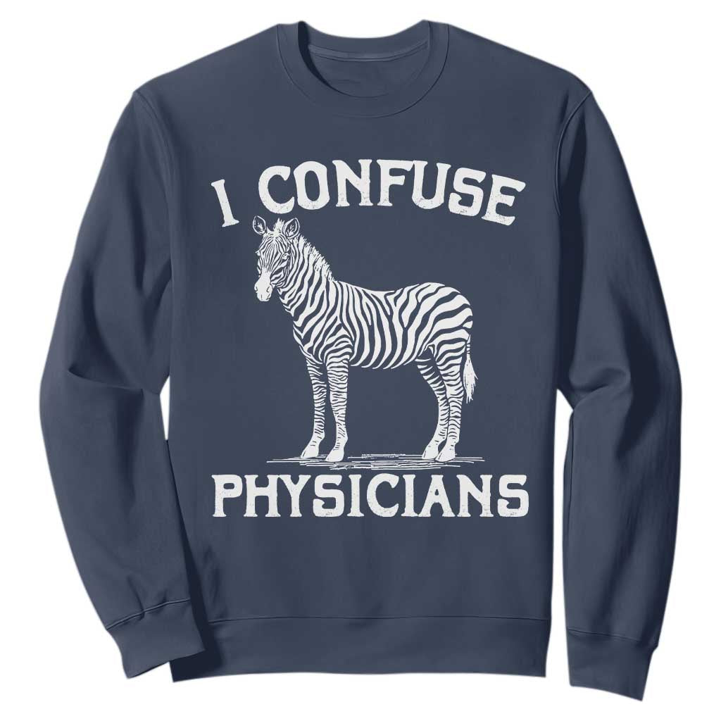 Rare Disease Awereness Sweatshirt Zebra Ribbon Cancer Warrior Gift TS10 Navy Print Your Wear
