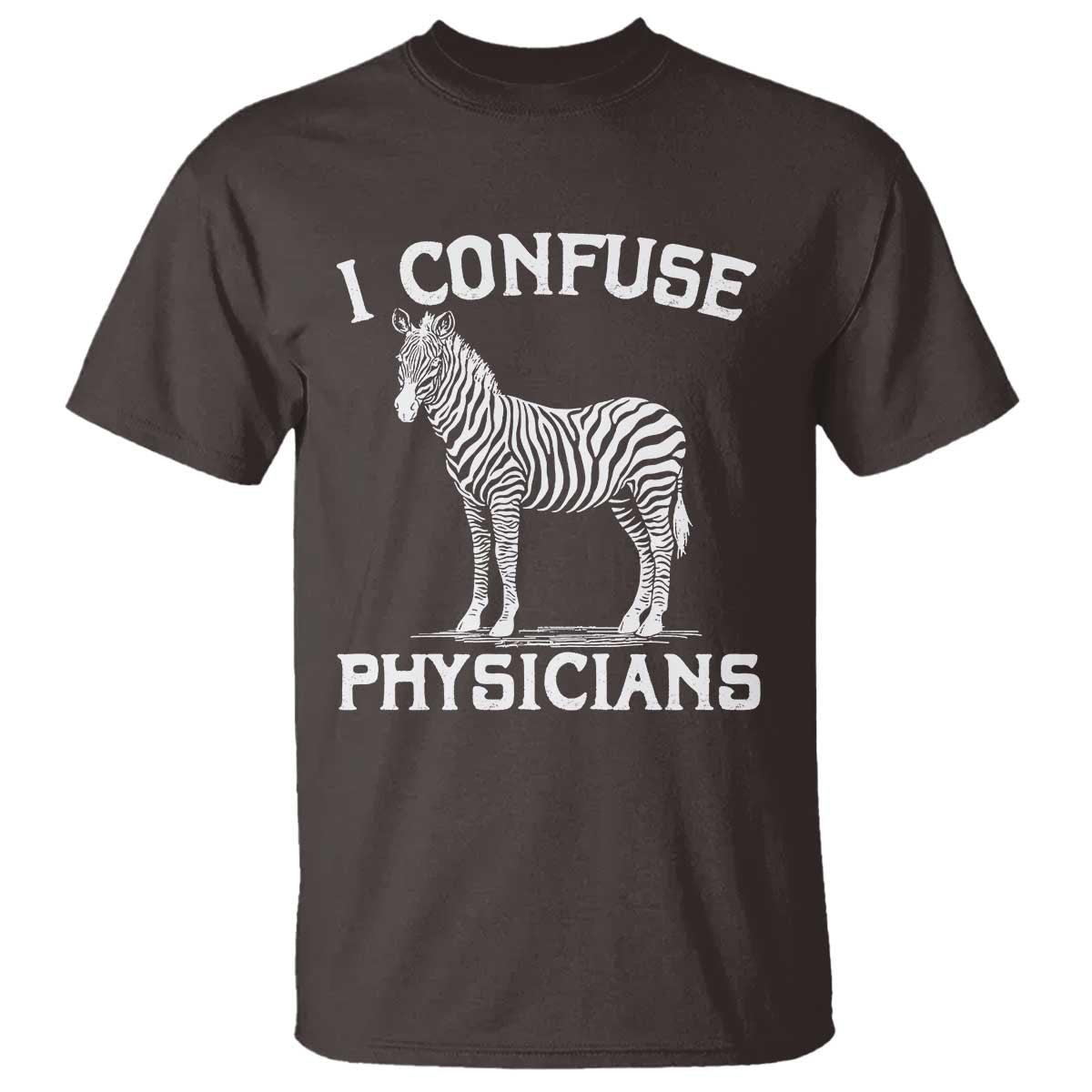 Rare Disease Awereness T Shirt Zebra Ribbon Cancer Warrior Gift TS10 Dark Chocolate Print Your Wear