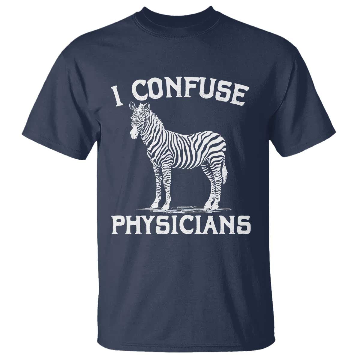 Rare Disease Awereness T Shirt Zebra Ribbon Cancer Warrior Gift TS10 Navy Print Your Wear